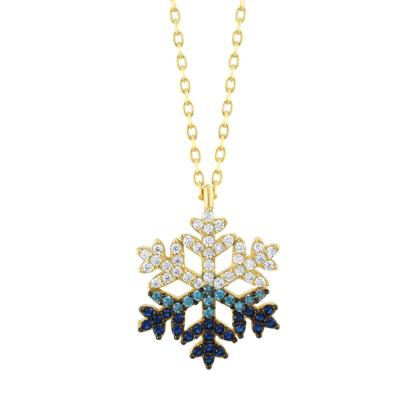 Beyaz Kar Tanesi Gümüş Kolye