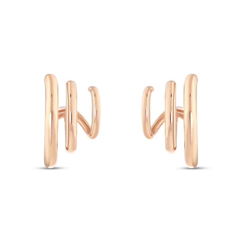 Spiral Helezon Gümüş Küpeler