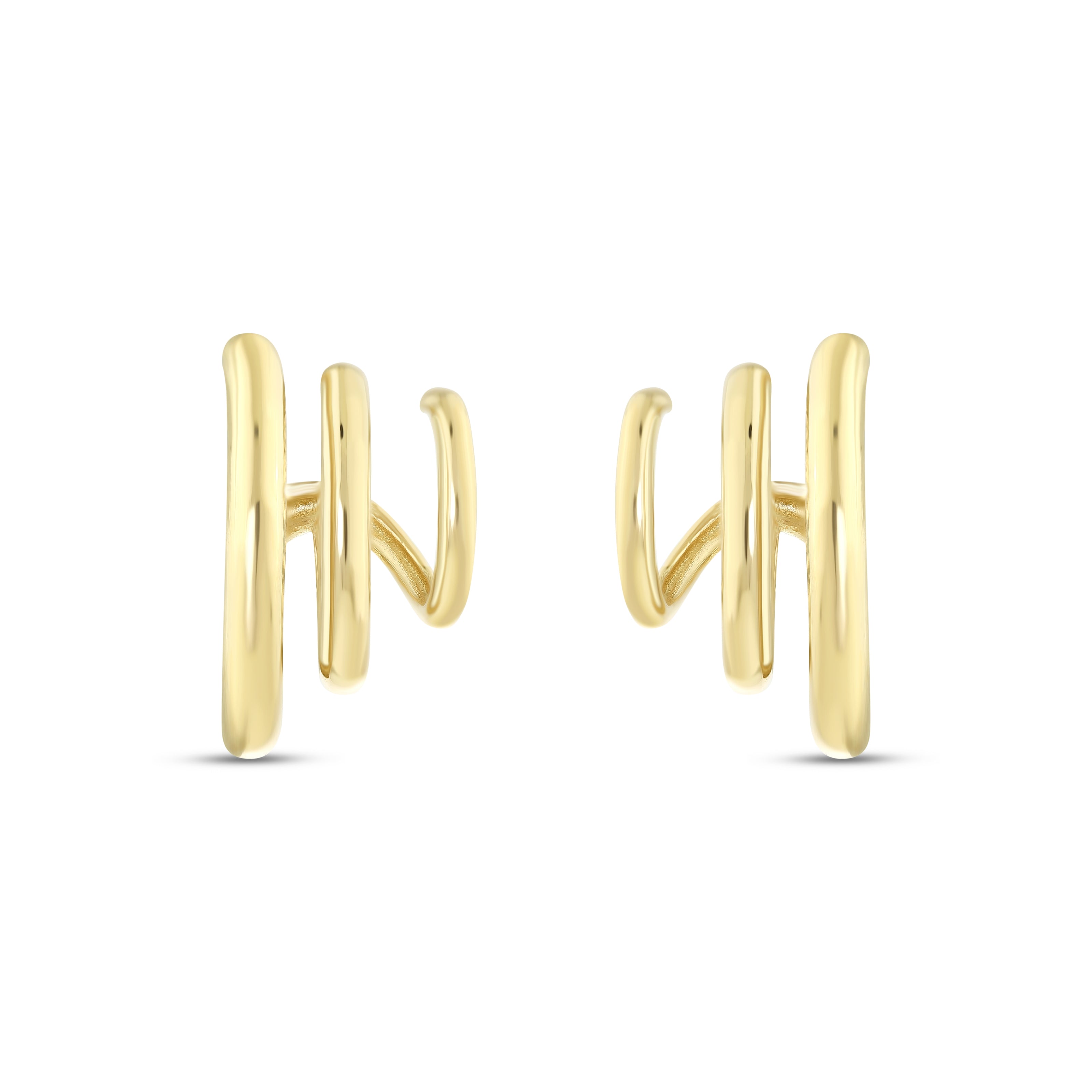 Spiral Helezon Gümüş Küpeler