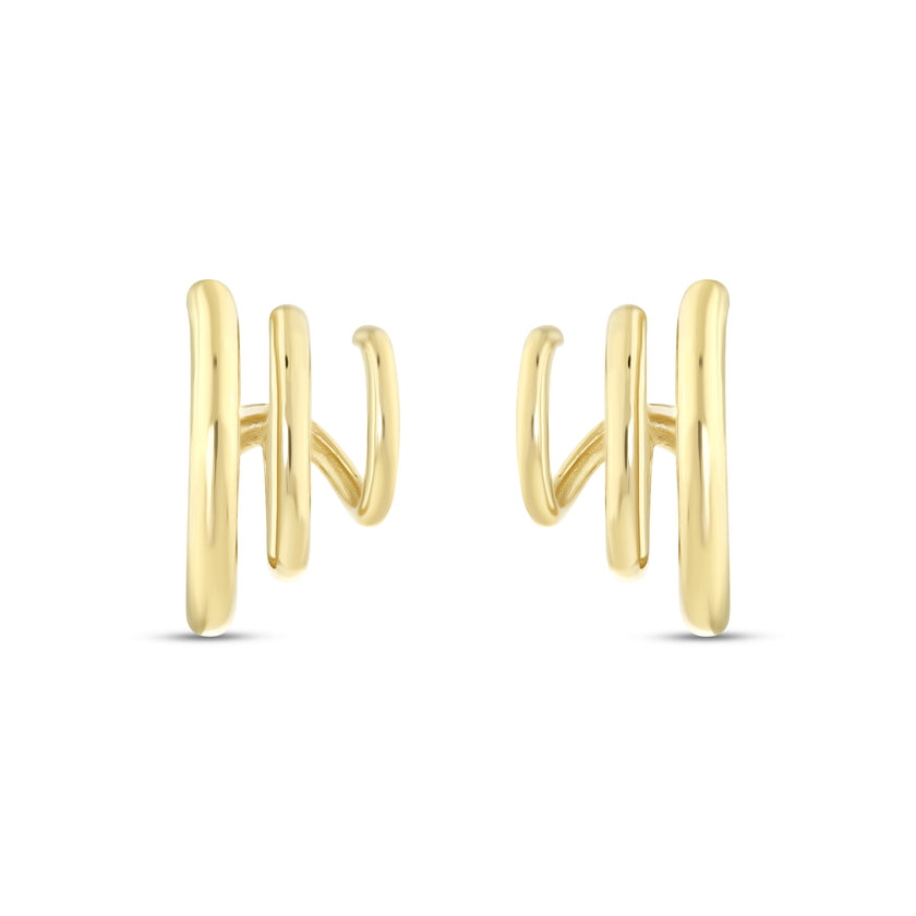 Spiral Helezon Gümüş Küpeler