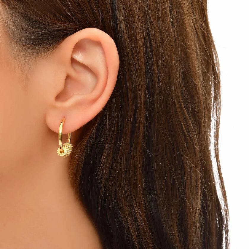 Sallantılı Charm 925 Ayar Gümüş Küpe