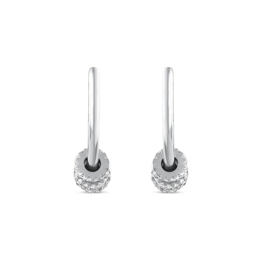 Sallantılı Charm 925 Ayar Gümüş Küpe SSDE008