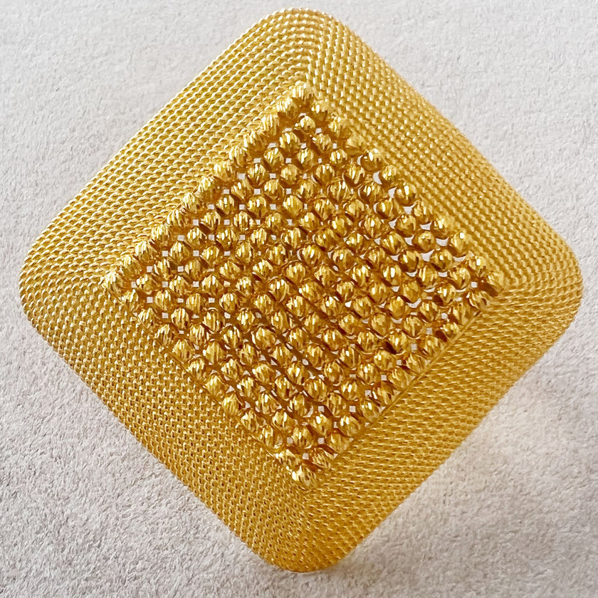 Makedonya Serisi Kraliyet Altın Örgü Yüzük, Dorika Toplu AO01