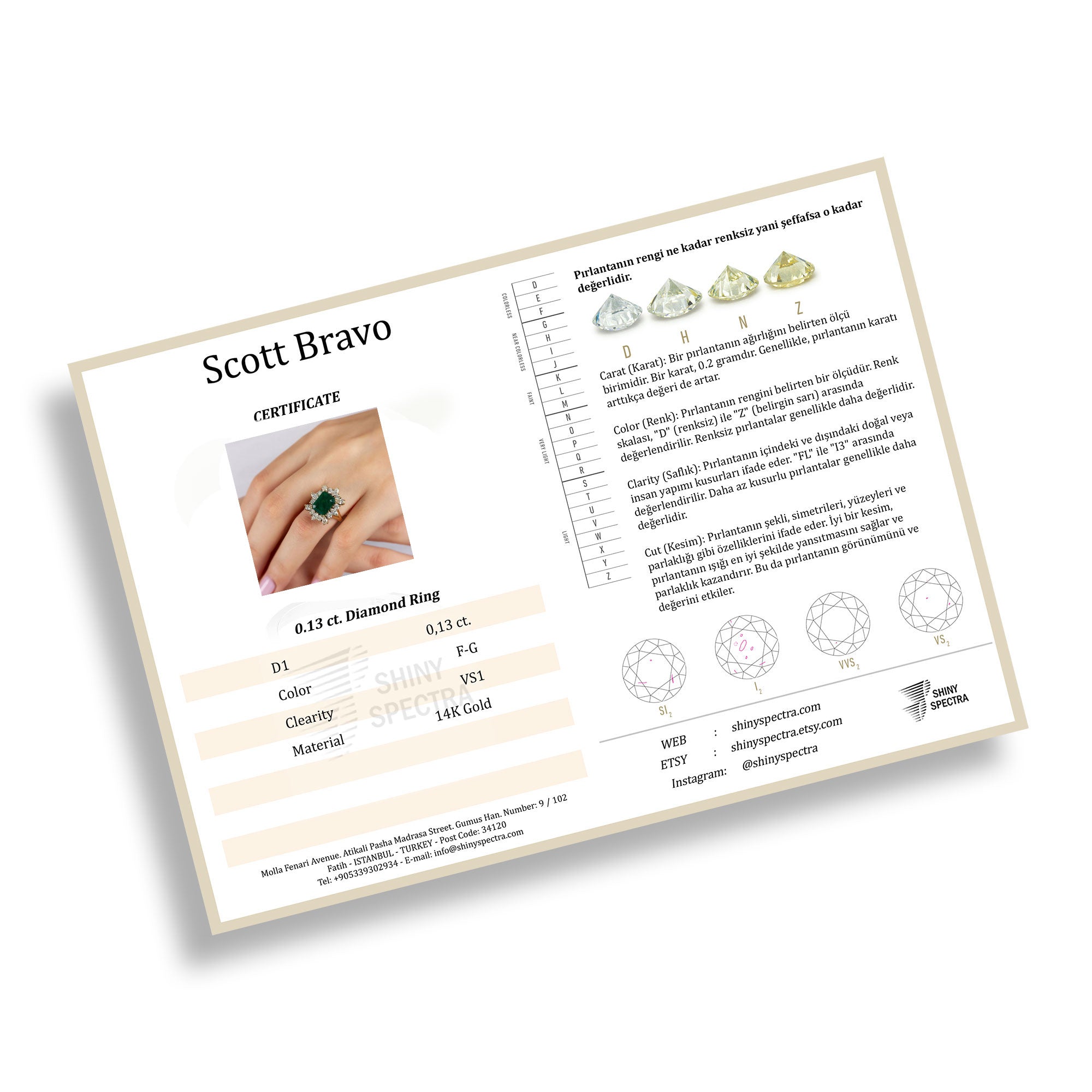 Art Deco Tarzı 6.15 Karat Zümrüt 2.52 Karat Yuvarlak ve Markiz Pırlanta Fantazi Yüzük