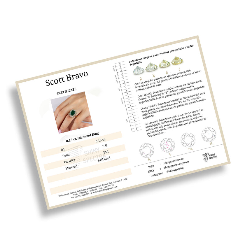 Art Deco Tarzı 6.15 Karat Zümrüt 2.52 Karat Yuvarlak ve Markiz Pırlanta Fantazi Yüzük