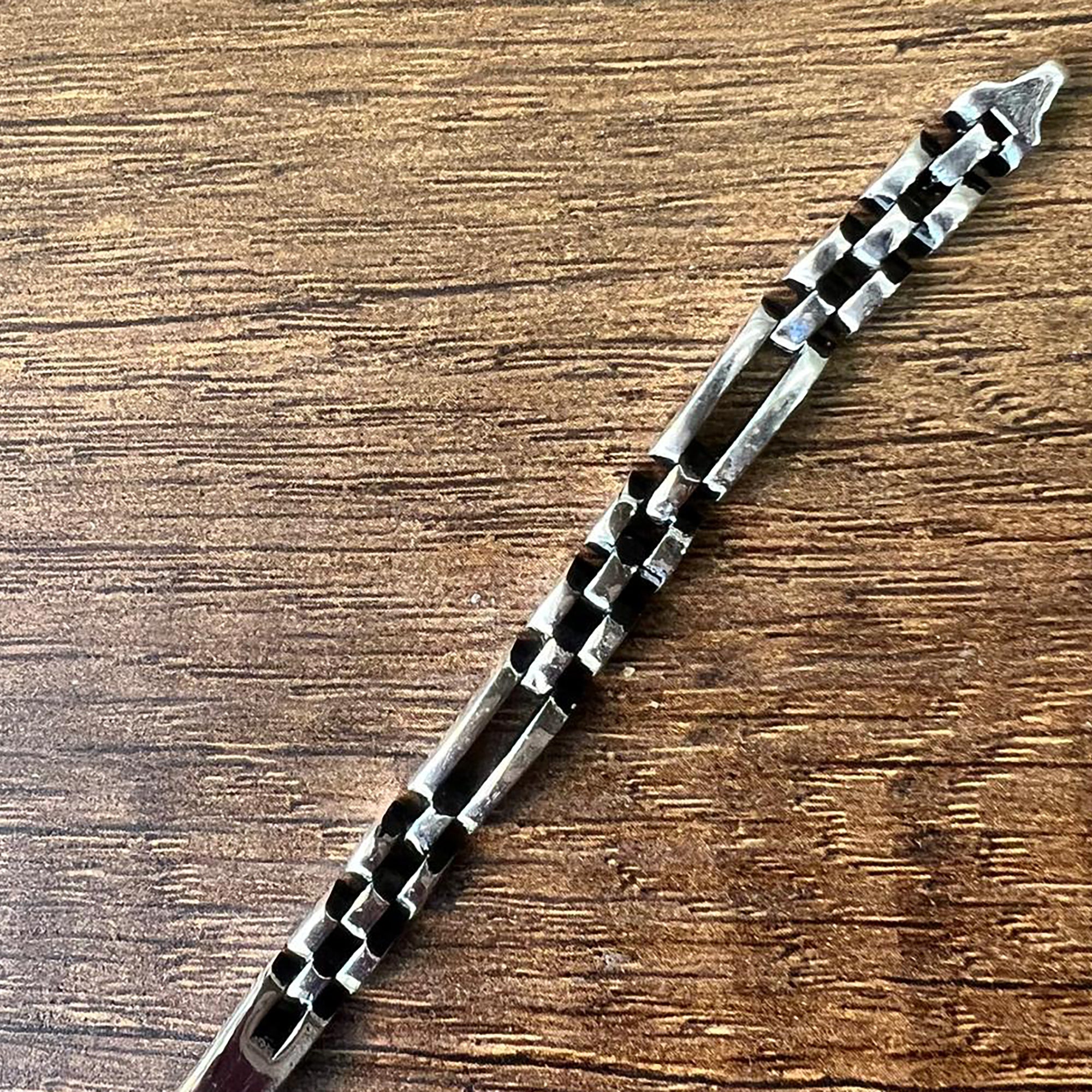 Kral Zincir İsim Plakalı Erkek 925 ayar Gümüş Bileklik MB003