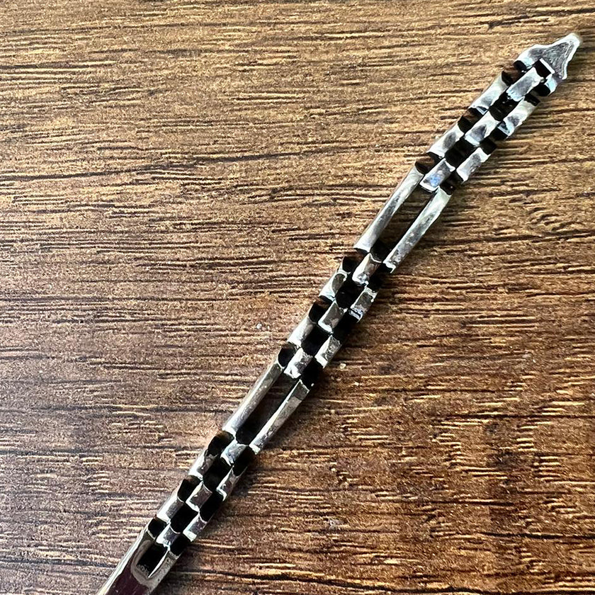 Kral Zincir İsim Plakalı Erkek 925 ayar Gümüş Bileklik MB003