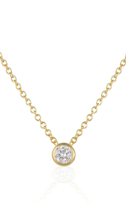 Shiny Spectra Minimalist 0.42 Karat F VS1 Pırlanta Tektaş Kolye OROK001