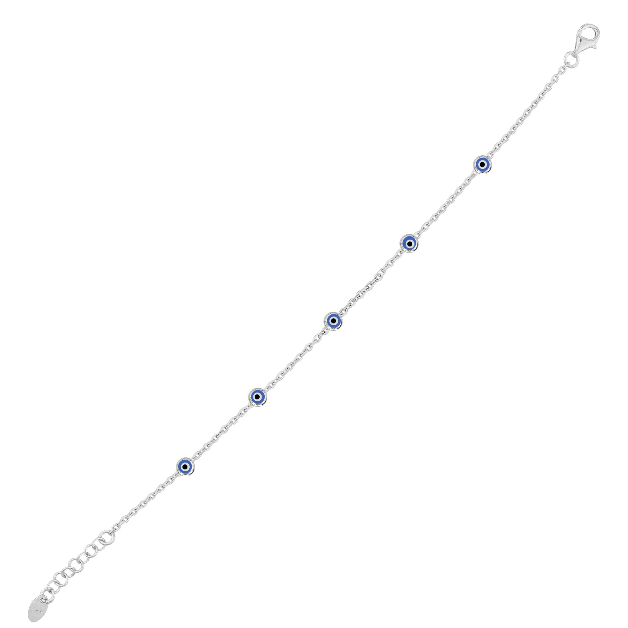 Nazar Gözlü İnce Tek Zincirli Bileklik SS1NZB 7