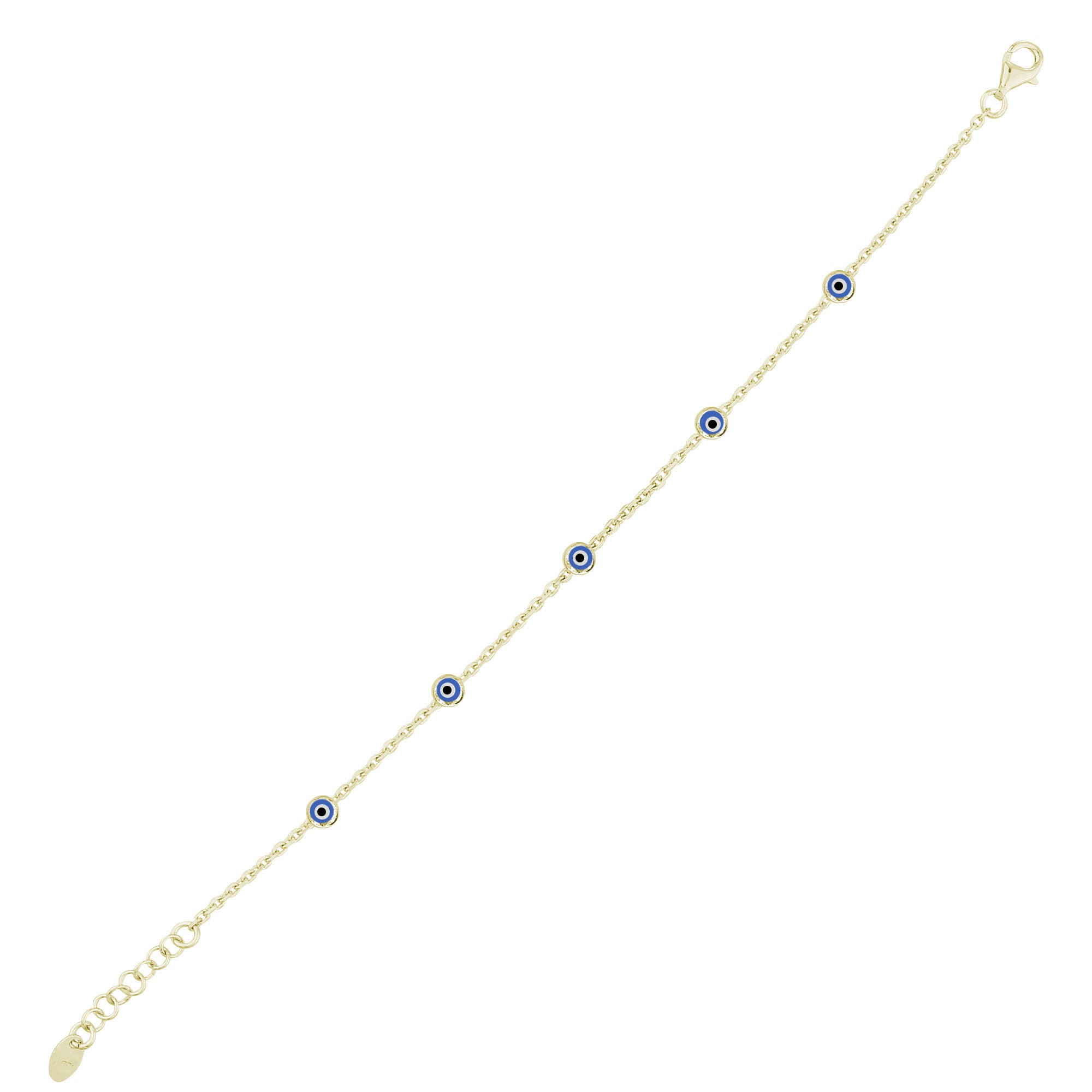 Nazar Gözlü İnce Tek Zincirli Bileklik SS1NZB 11