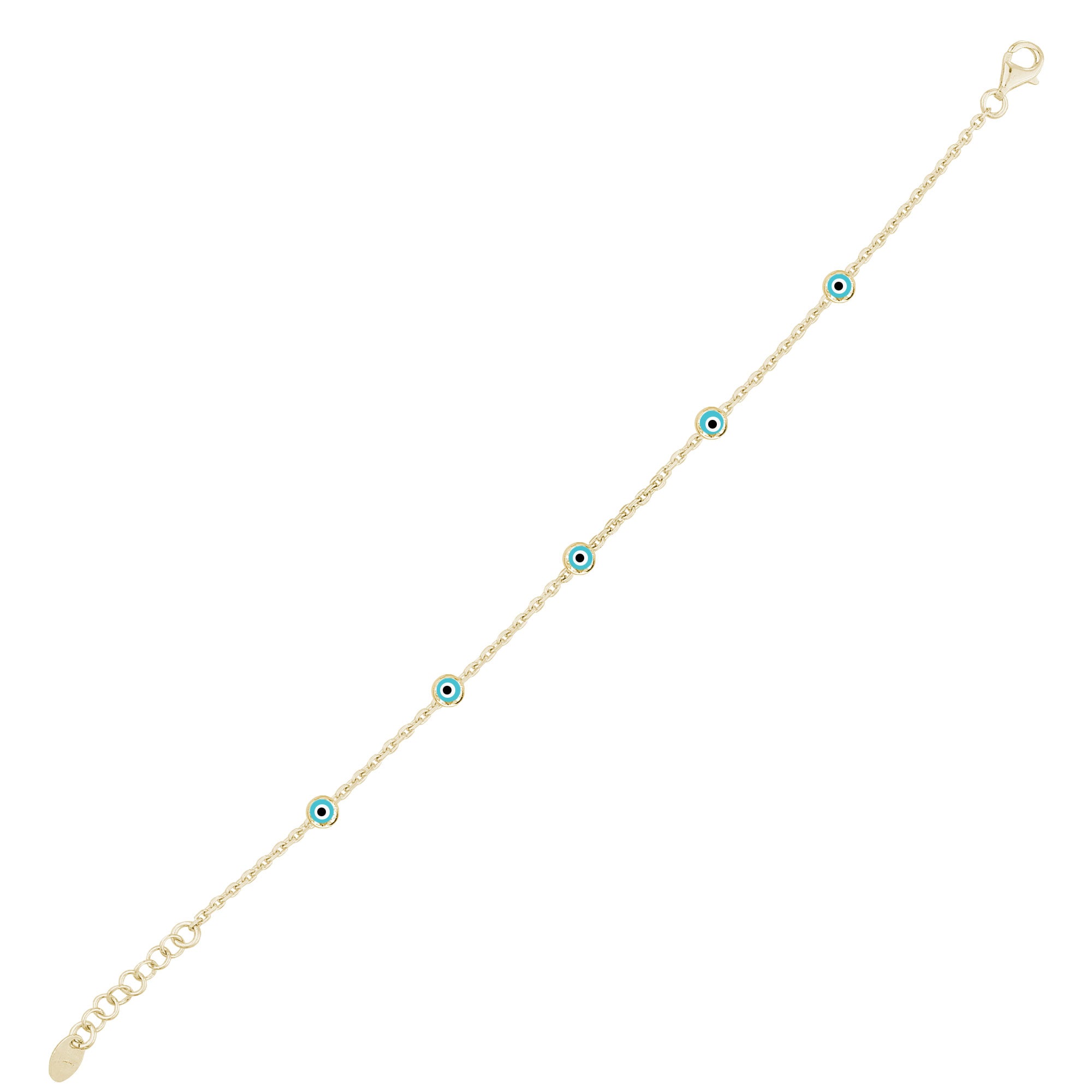 Nazar Gözlü İnce Tek Zincirli Bileklik SS1NZB 2