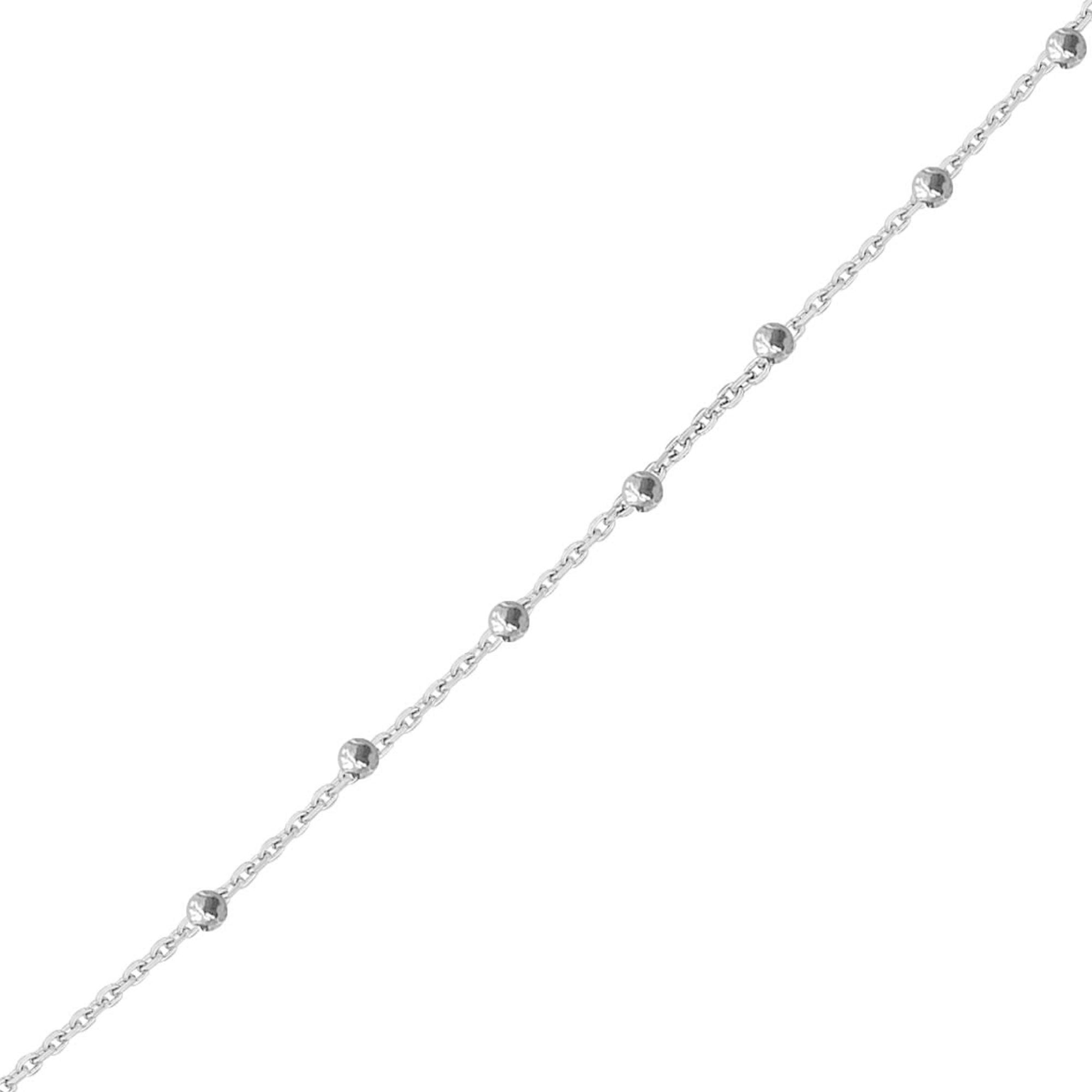 Toplu İnce Gümüş Tek Zincir Bileklik SS3TBLK