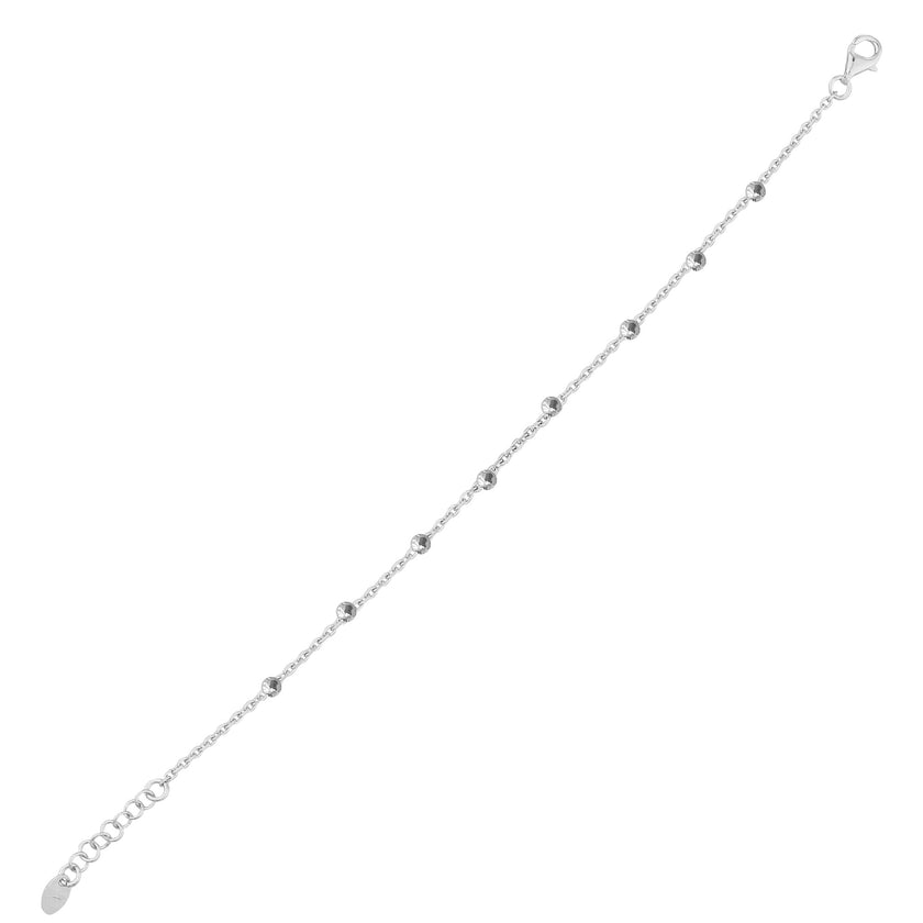 Toplu İnce Gümüş Tek Zincir Bileklik SS3TBLK