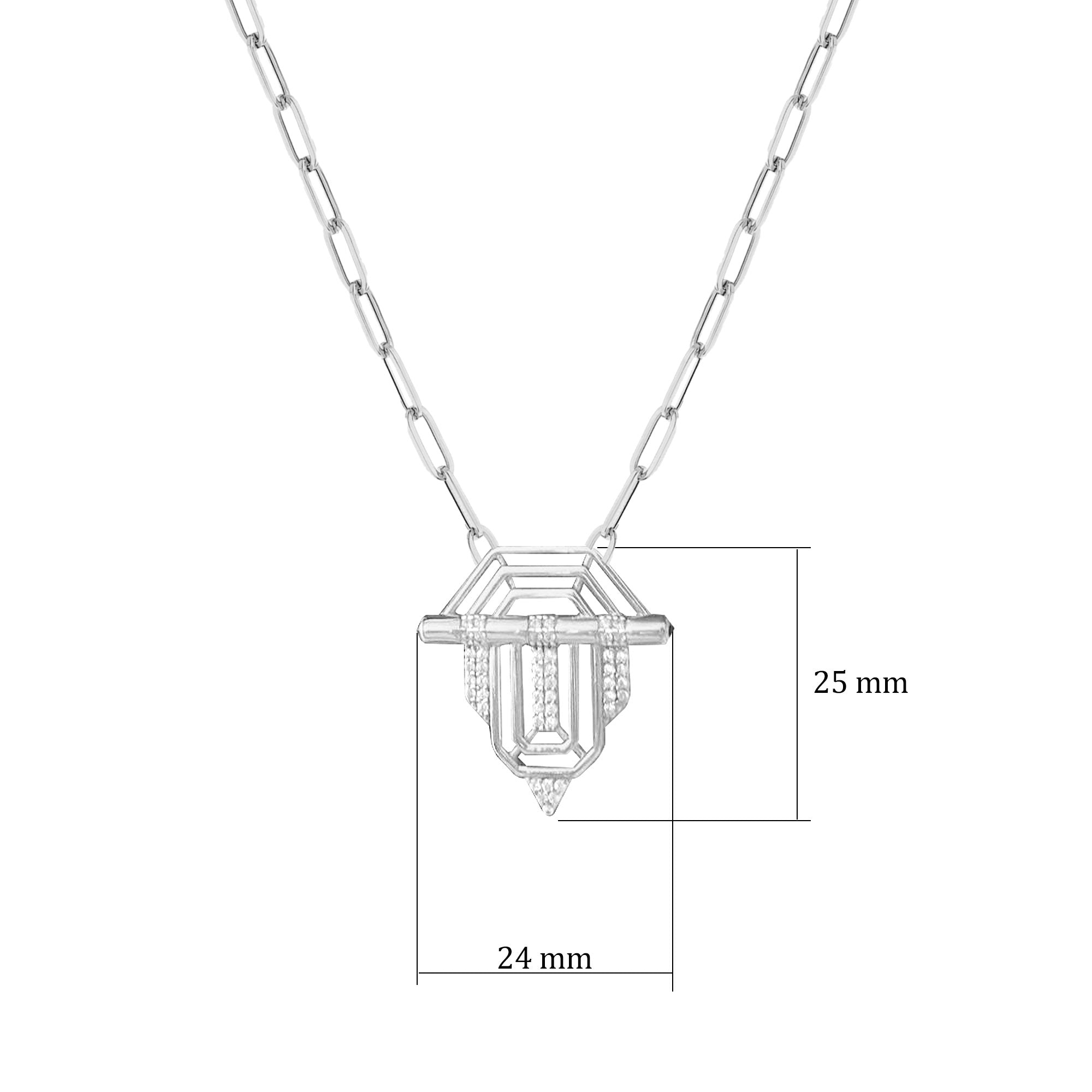 İtalyan Model Ataç Kolye 925 Ayar Gümüş SSATAÇK
