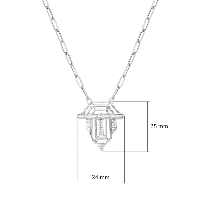 İtalyan Model Ataç Kolye 925 Ayar Gümüş SSATAÇK
