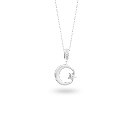 Türk Bayrağı Ay Yıldız Kolye 925 Ayar Gümüş SSAYYILDK