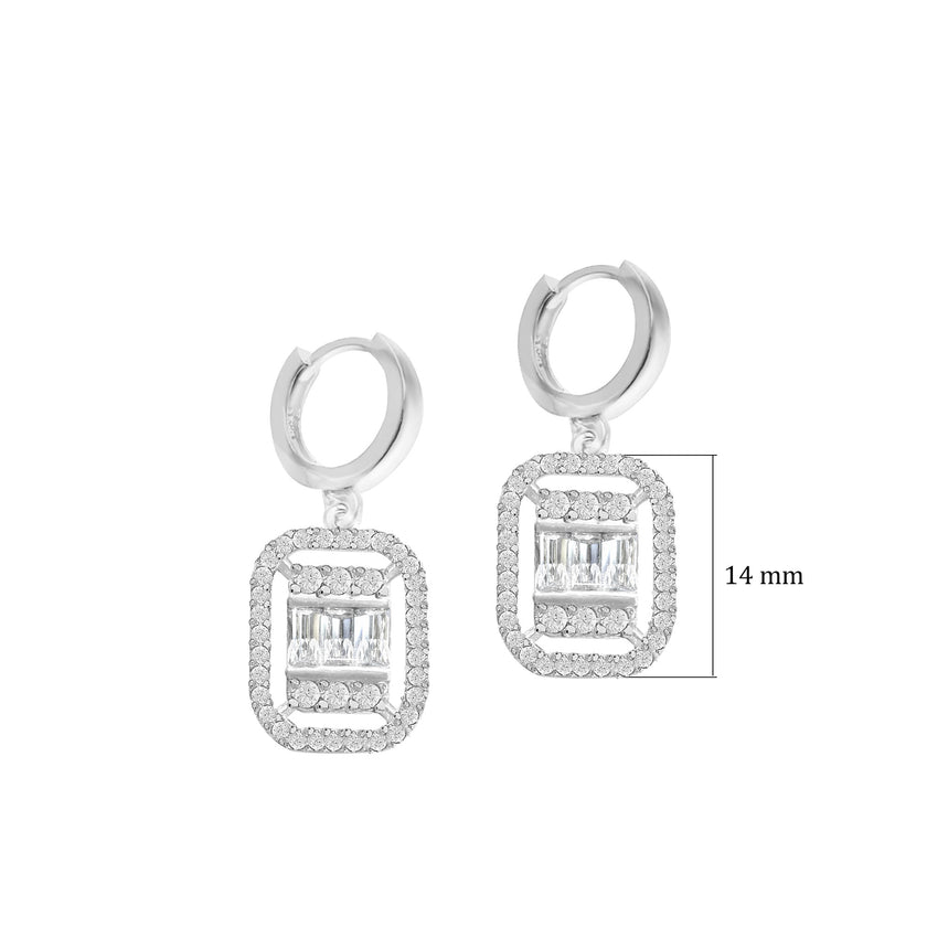 Baget Gümüş Huggie Küpe SSBAGET05