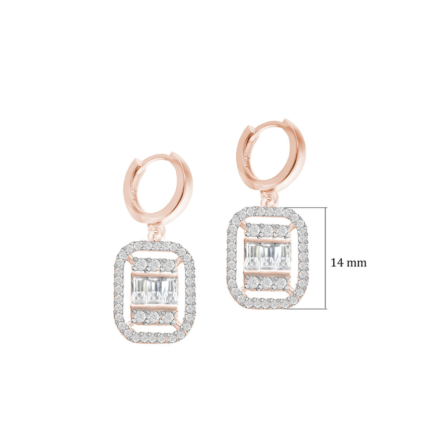 Baget Gümüş Huggie Küpe SSBAGET05