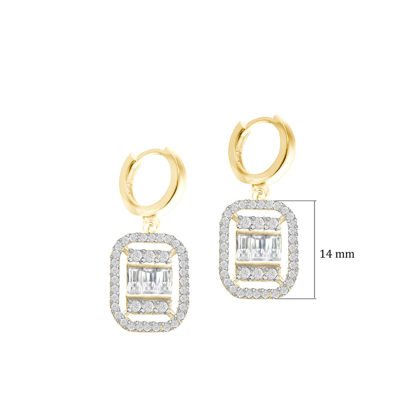 Baget Gümüş Huggie Küpe SSBAGET05