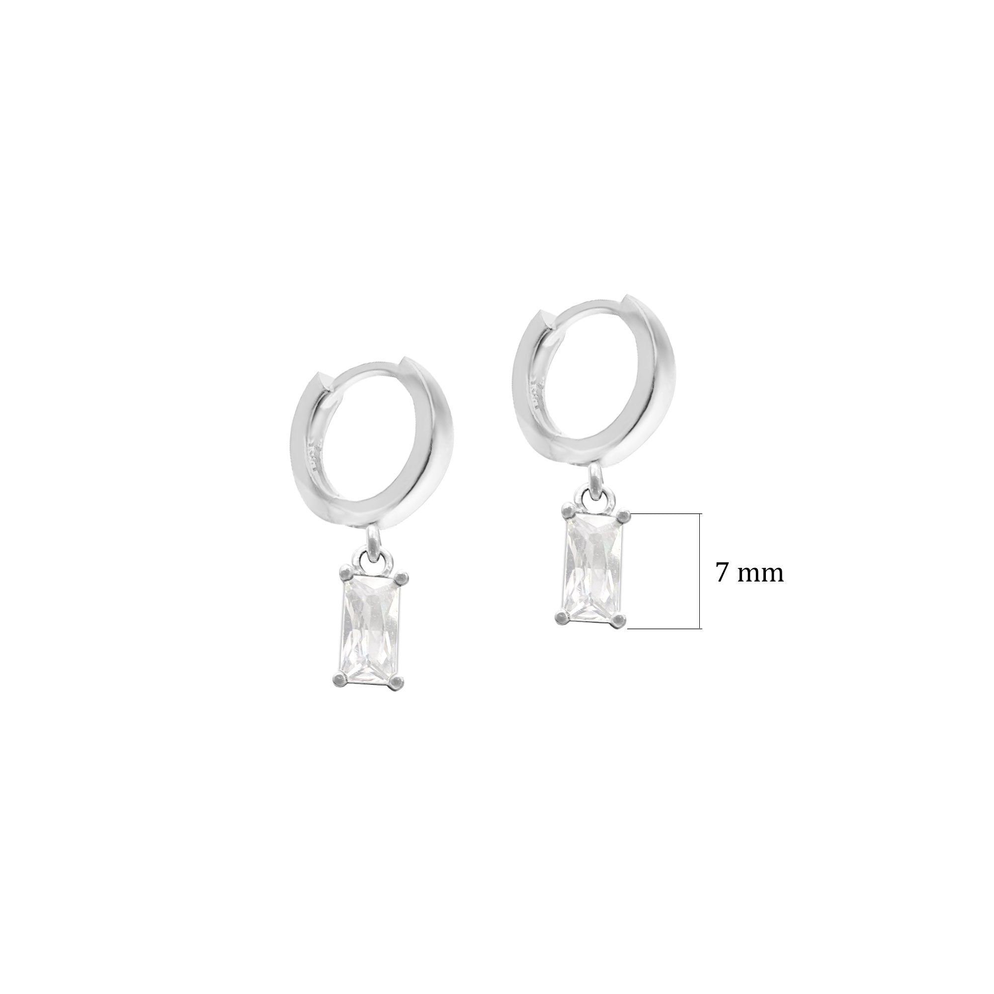 Baget Gümüş Huggie Küpe SSBAGET07