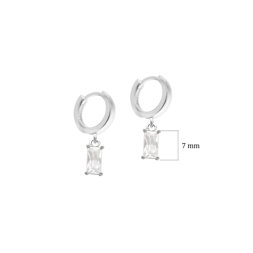 Baget Gümüş Huggie Küpe SSBAGET07