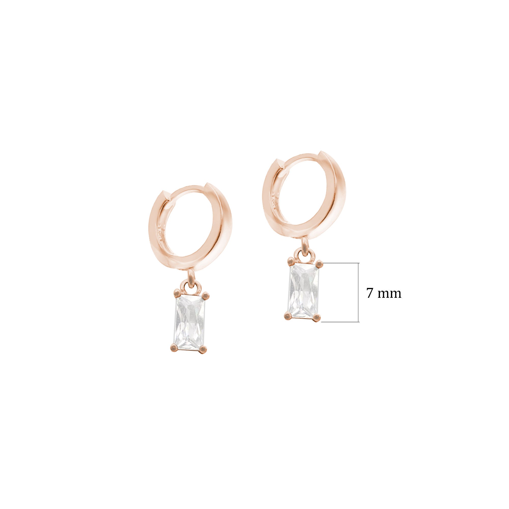 Baget Gümüş Huggie Küpe SSBAGET07