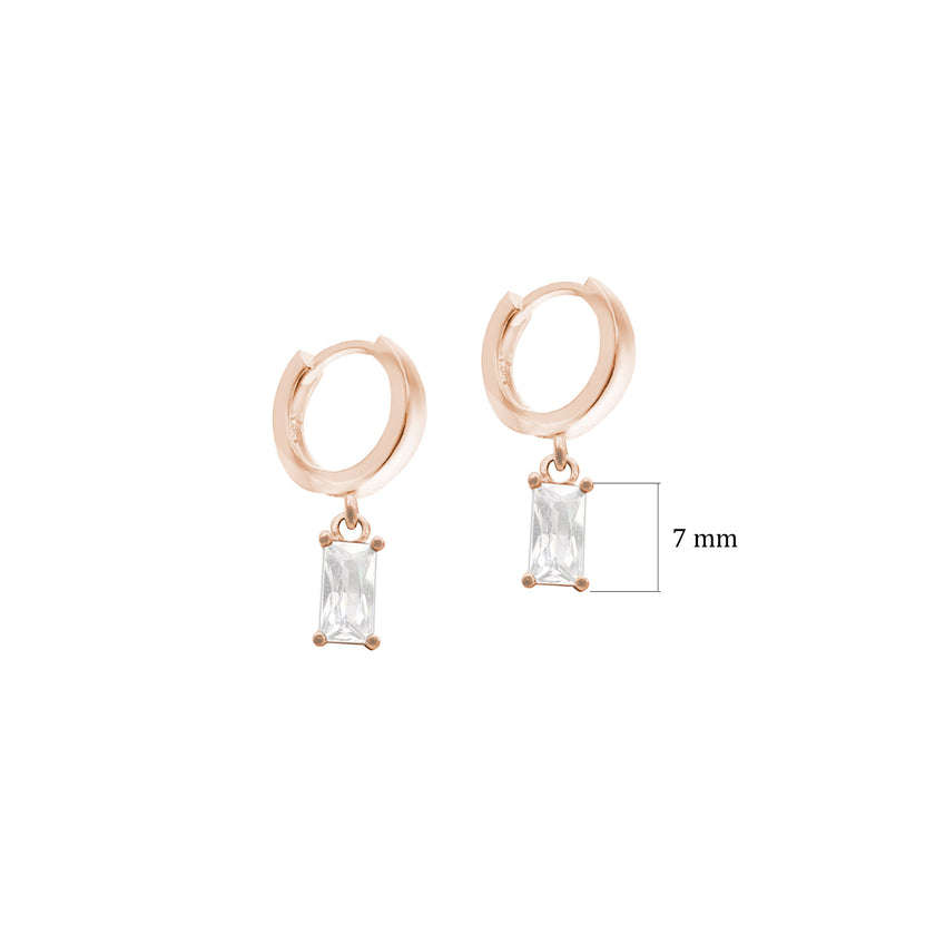 Baget Gümüş Huggie Küpe SSBAGET07