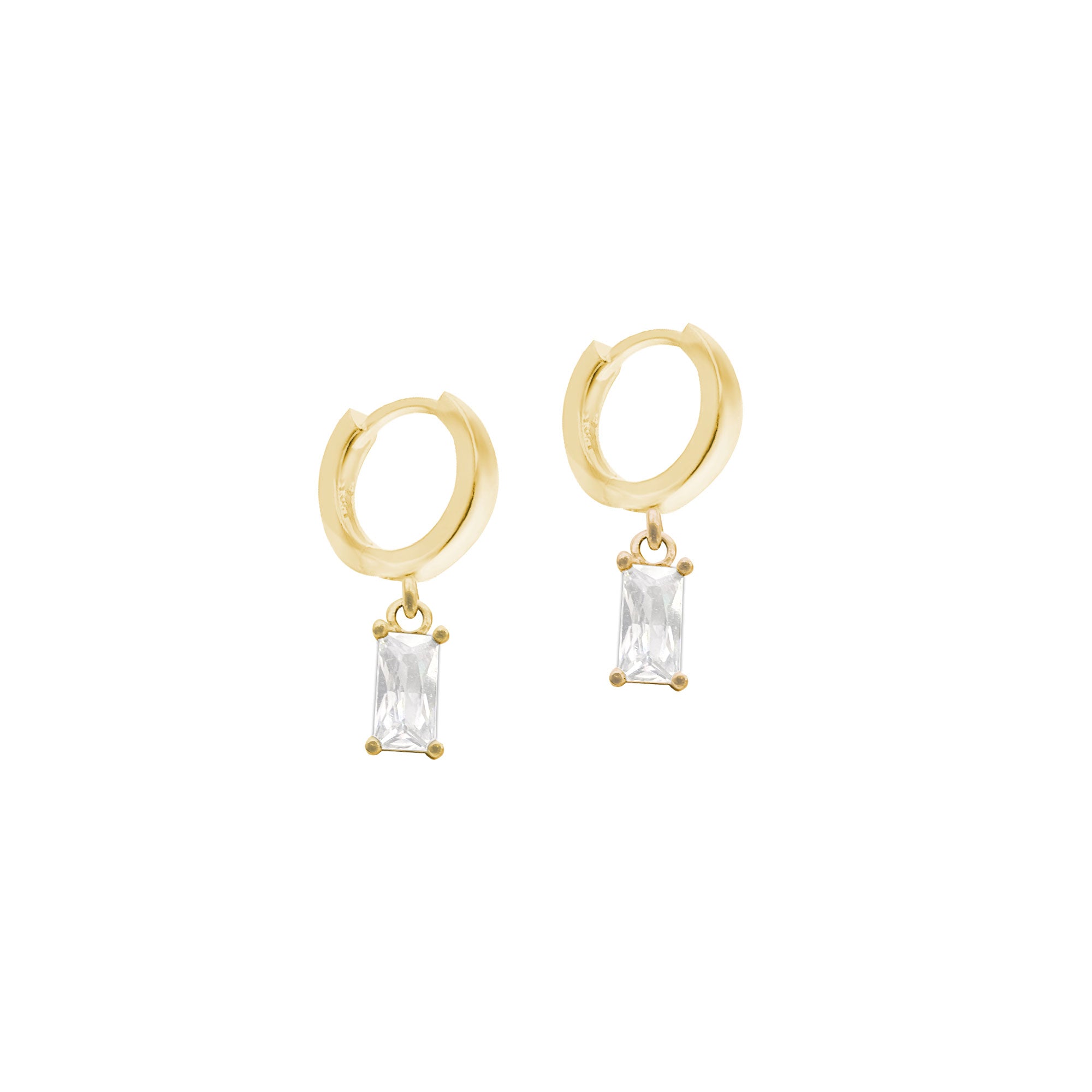 Baget Gümüş Huggie Küpe SSBAGET07