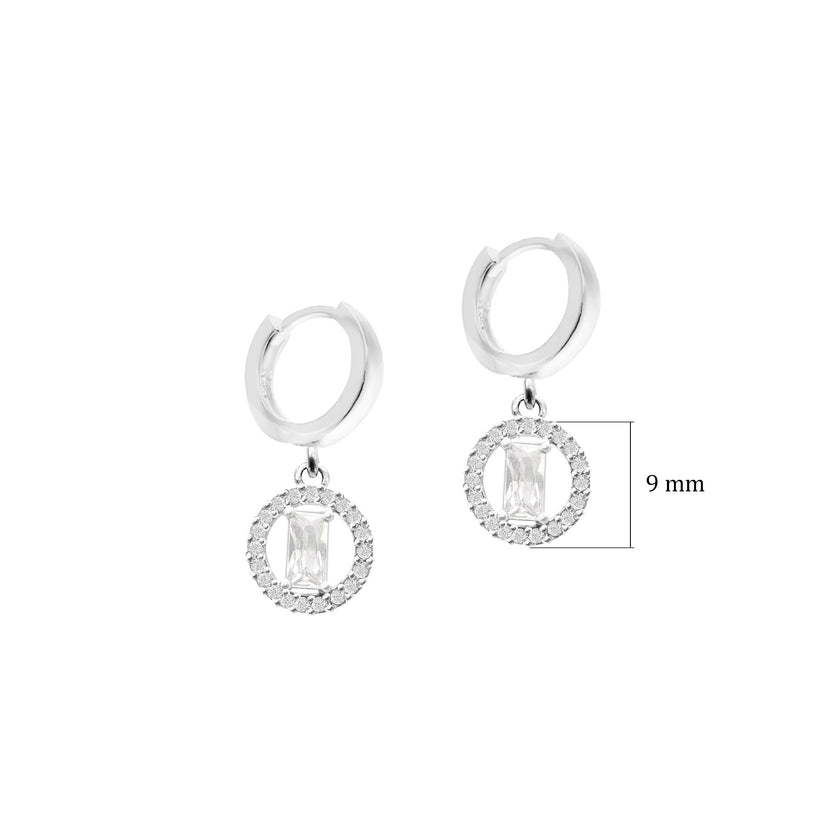 Baget Gümüş Huggie Küpe SSBAGET08