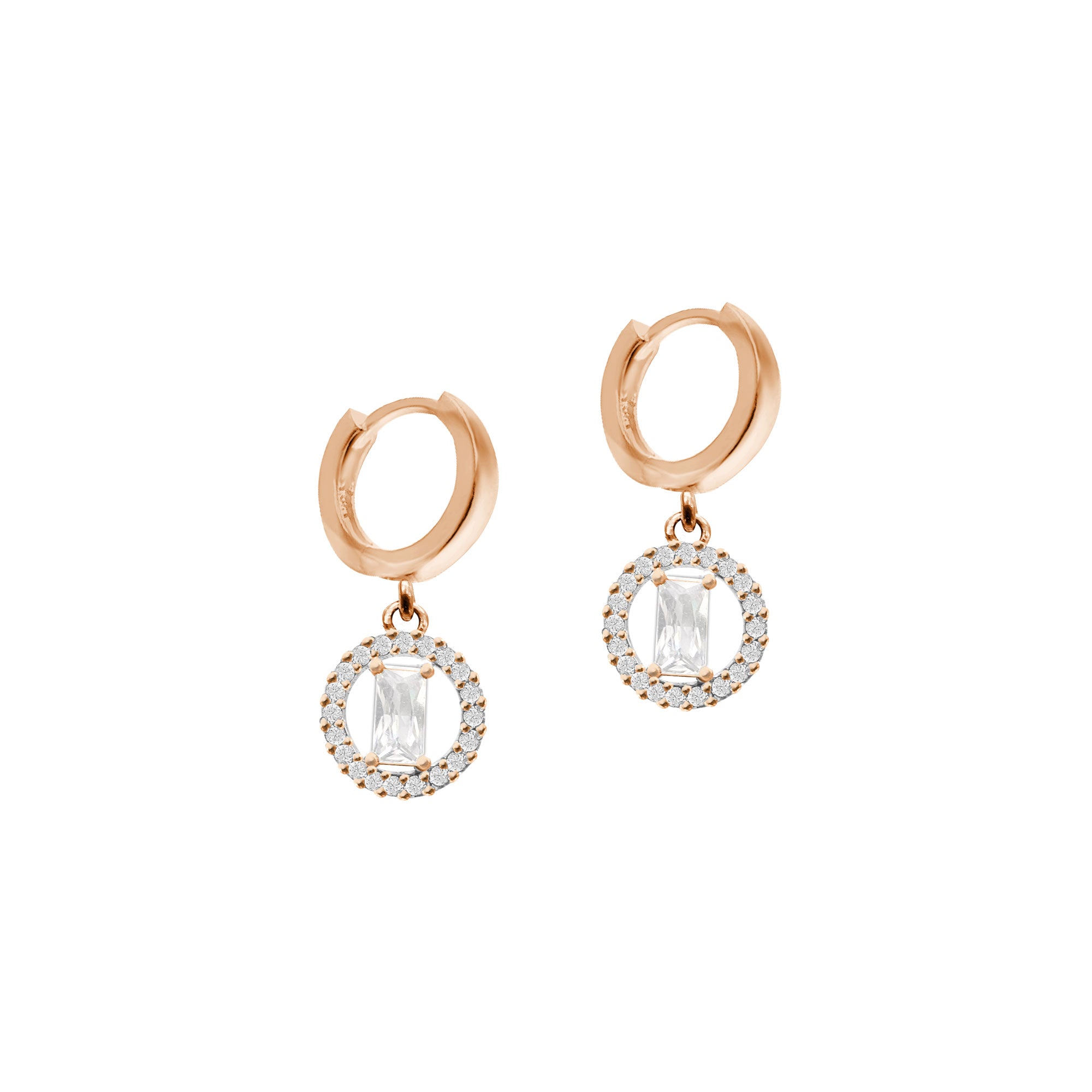 Baget Gümüş Huggie Küpe SSBAGET08