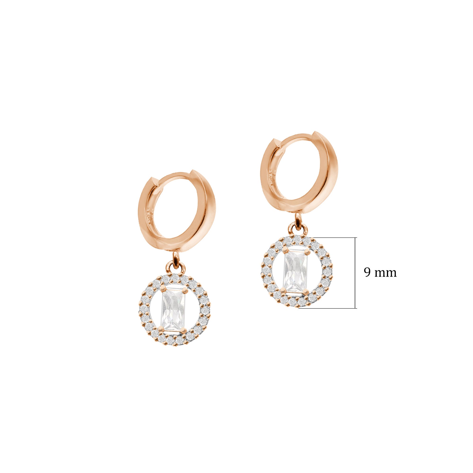 Baget Gümüş Huggie Küpe SSBAGET08