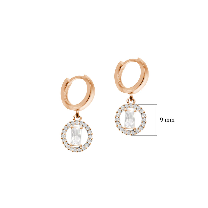 Baget Gümüş Huggie Küpe SSBAGET08