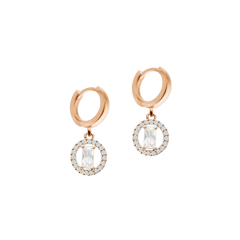 Baget Gümüş Huggie Küpe SSBAGET08