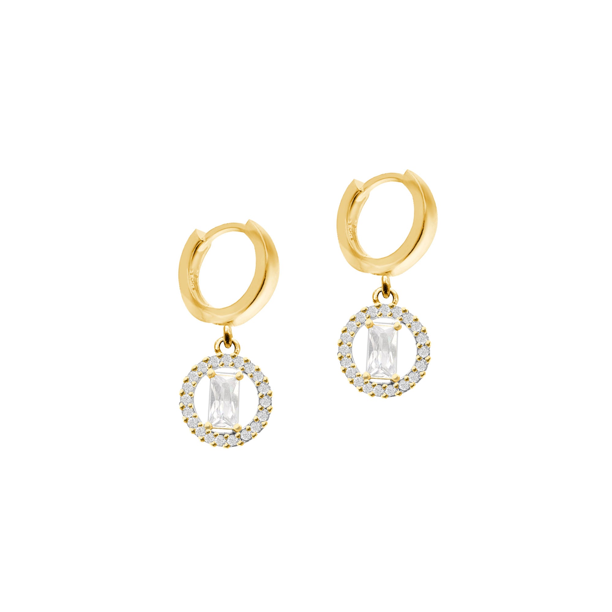 Baget Gümüş Huggie Küpe SSBAGET08