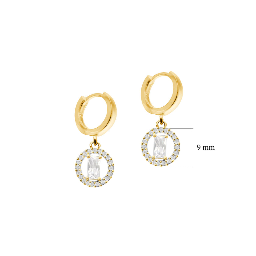 Baget Gümüş Huggie Küpe SSBAGET08