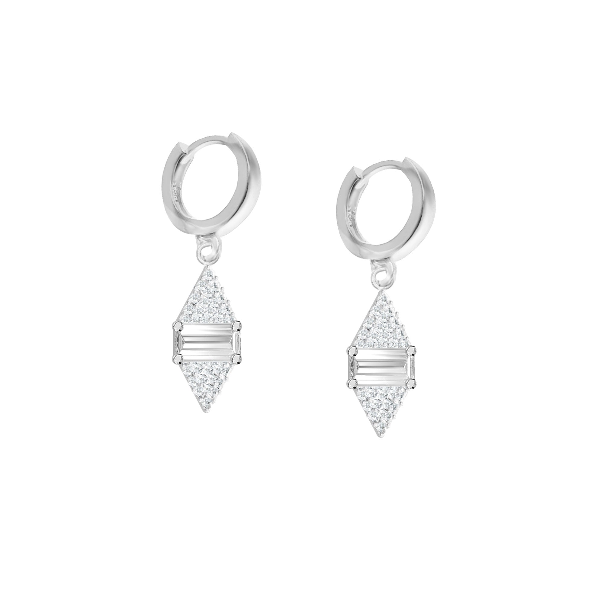 Baget Gümüş Huggie Küpe SSBAGET06