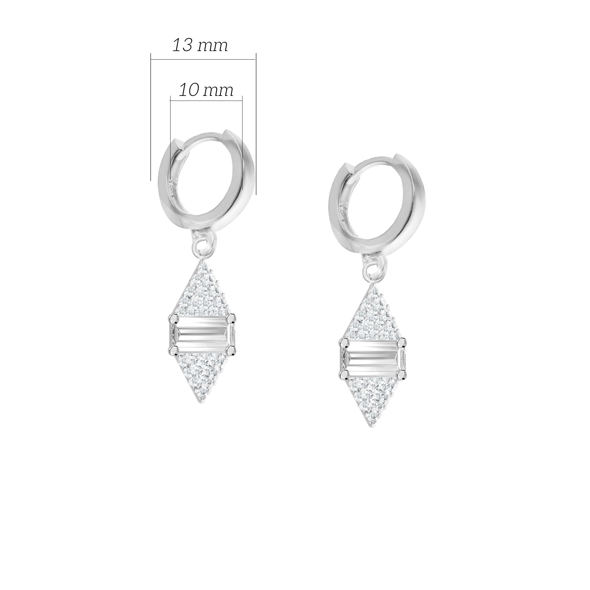 Baget Gümüş Huggie Küpe SSBAGET06