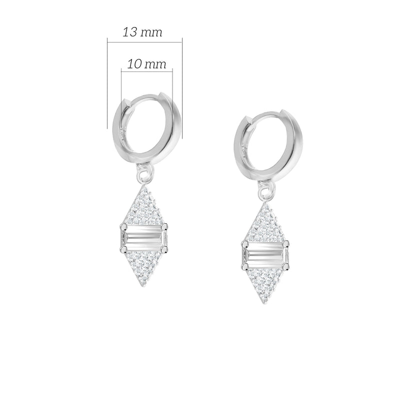 Baget Gümüş Huggie Küpe SSBAGET06