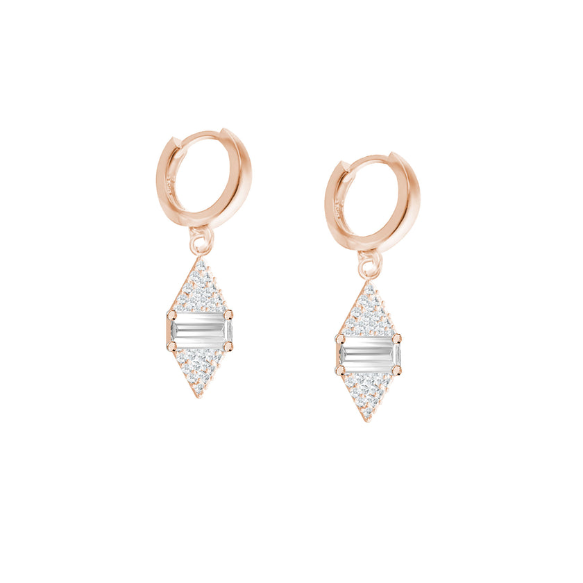 Baget Gümüş Huggie Küpe SSBAGET06