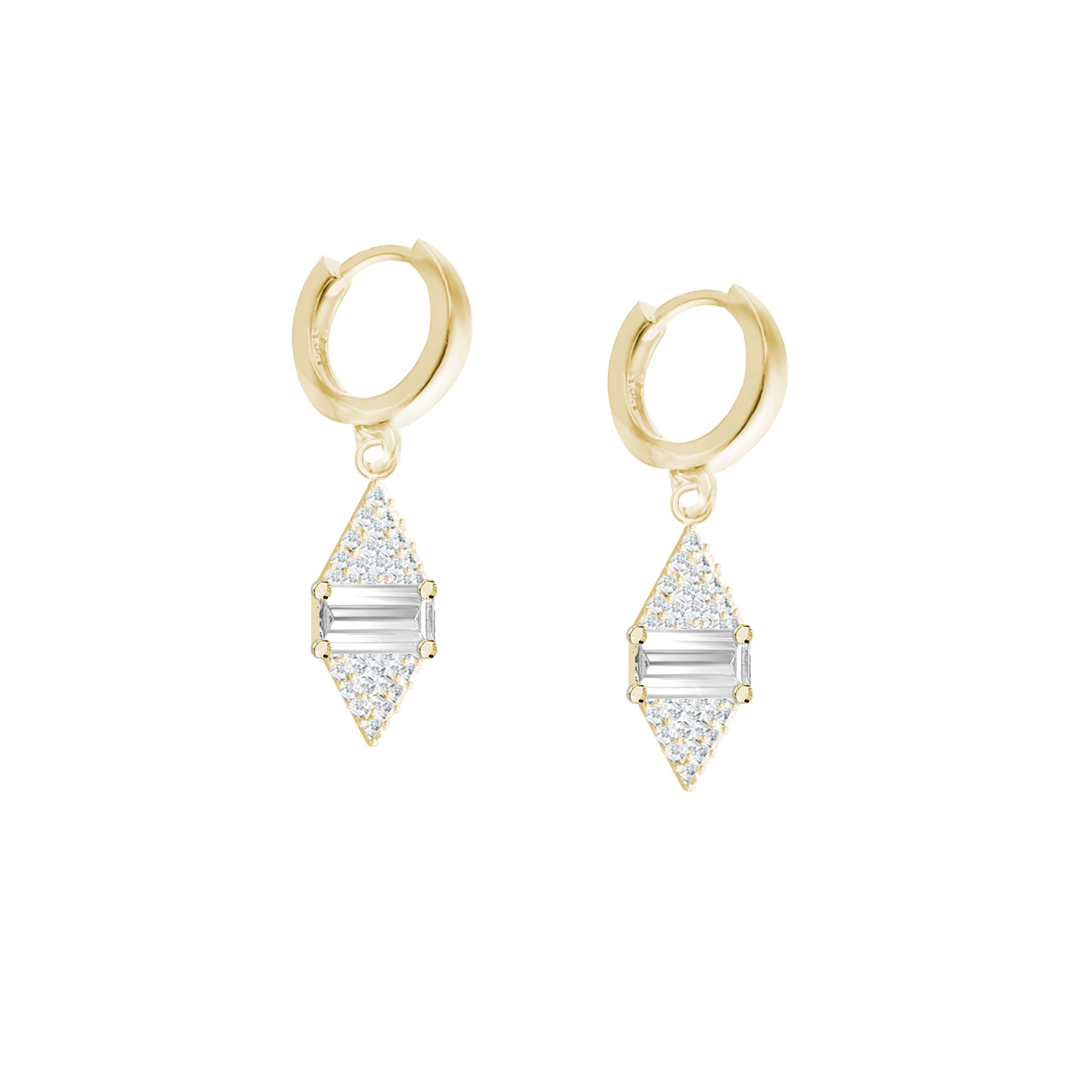 Baget Gümüş Huggie Küpe SSBAGET06