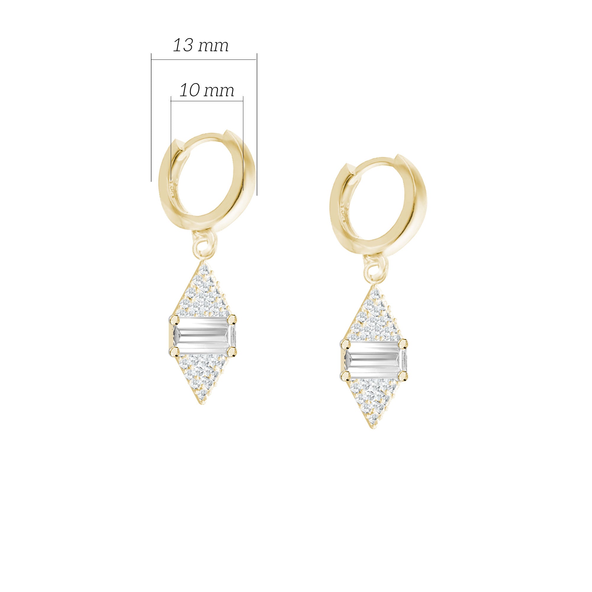 Baget Gümüş Huggie Küpe SSBAGET06