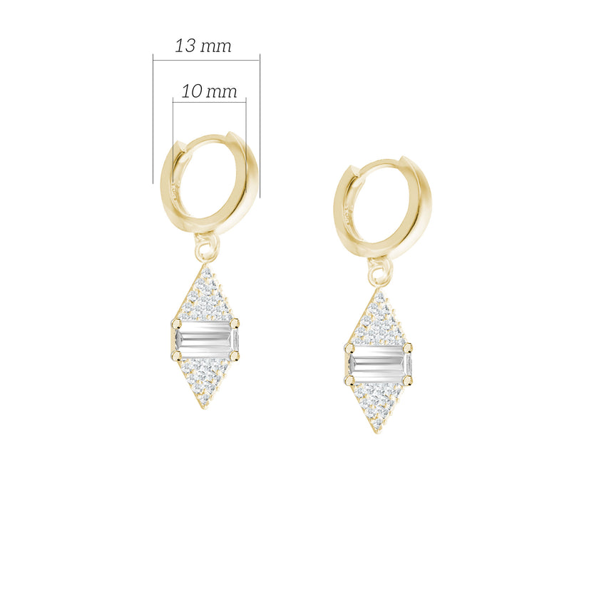 Baget Gümüş Huggie Küpe SSBAGET06