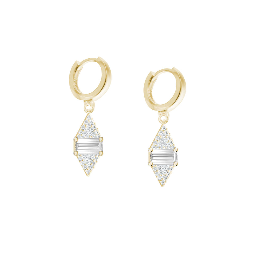 Baget Gümüş Huggie Küpe SSBAGET06