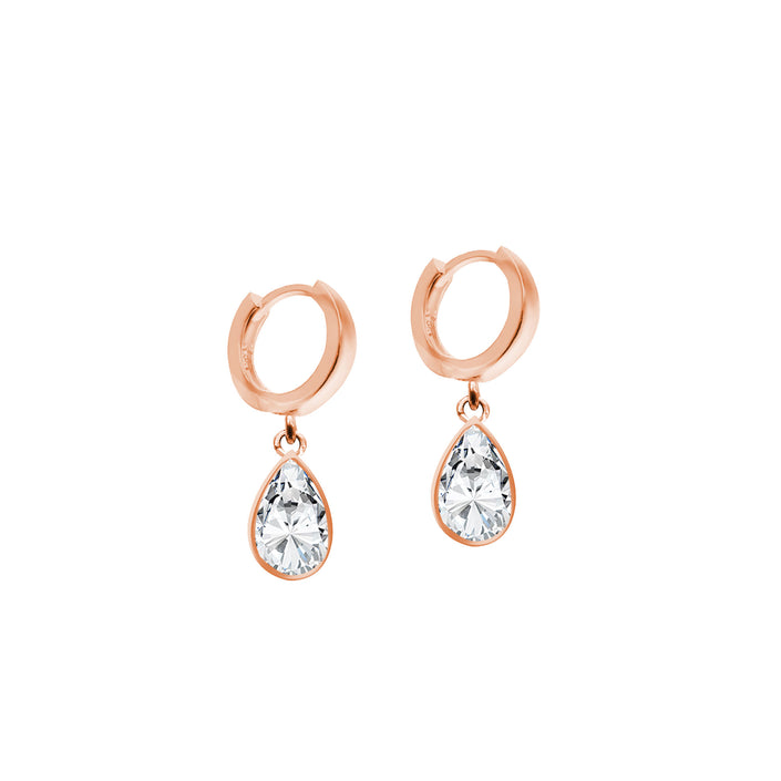 Damla Kesim Zirkon Taşlı Gümüş Küpe SSDAMLA05