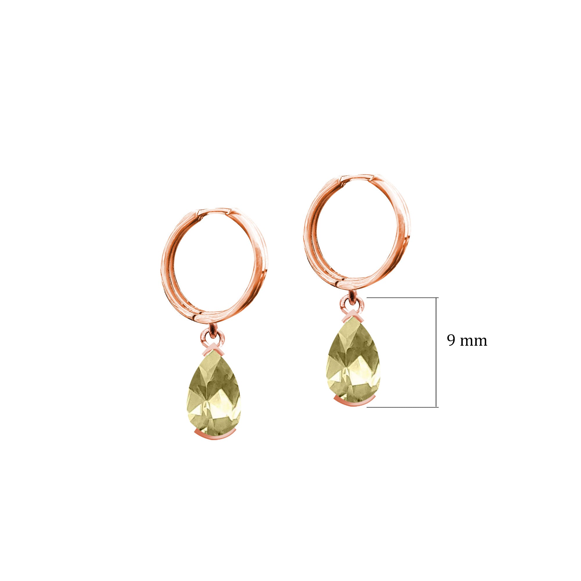 Zultanit Taşlı Damla Kesim Sallantılı Gümüş Küpe SSDAMLA06