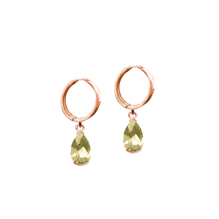 Zultanit Taşlı Damla Kesim Sallantılı Gümüş Küpe SSDAMLA06