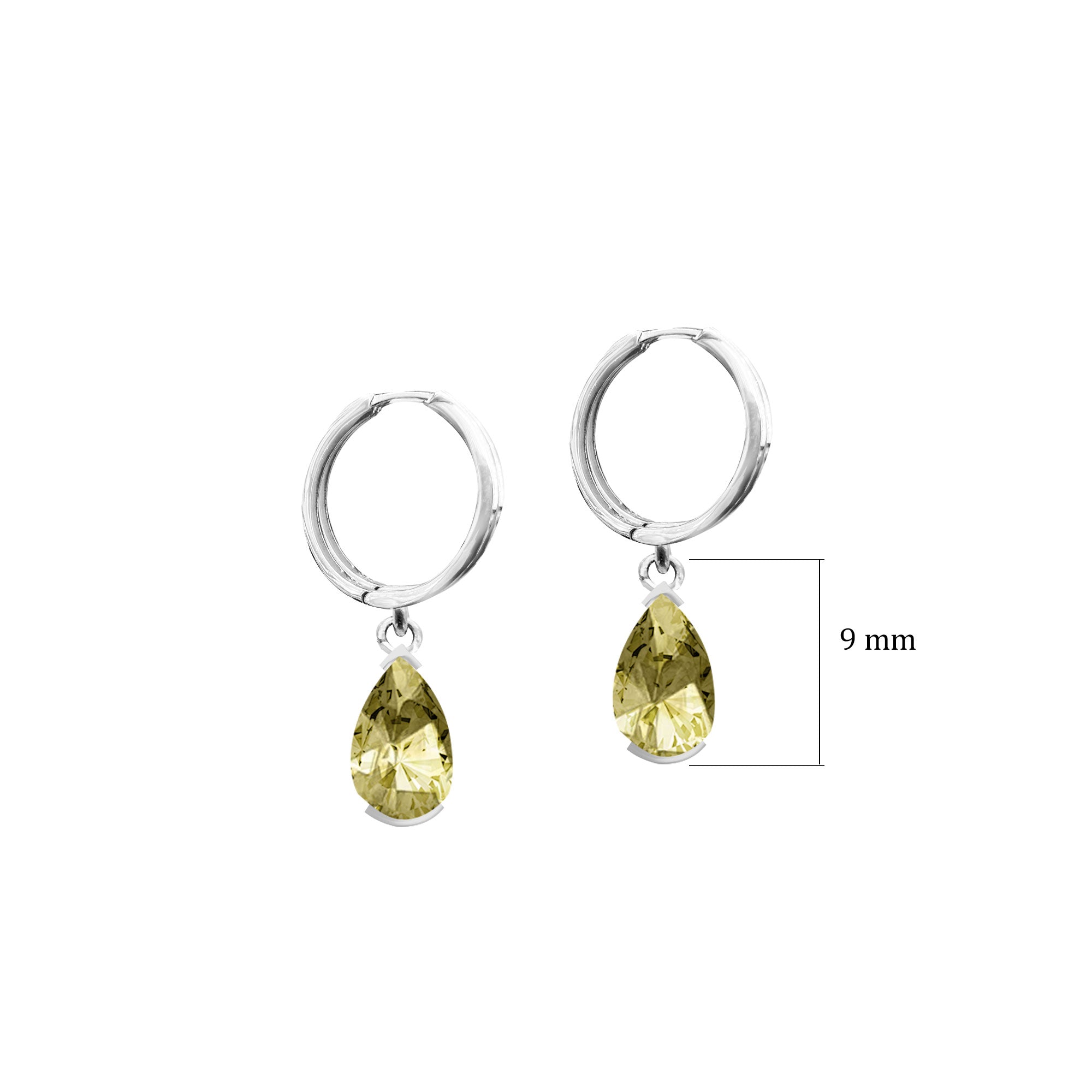 Damla Zultanit Taşlı 925 ayar Gümüş Küpe SSDAMLA092