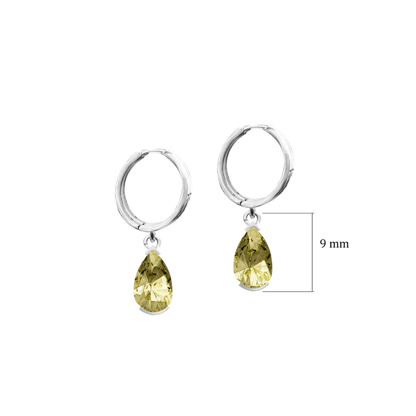 Damla Zultanit Taşlı 925 ayar Gümüş Küpe SSDAMLA092