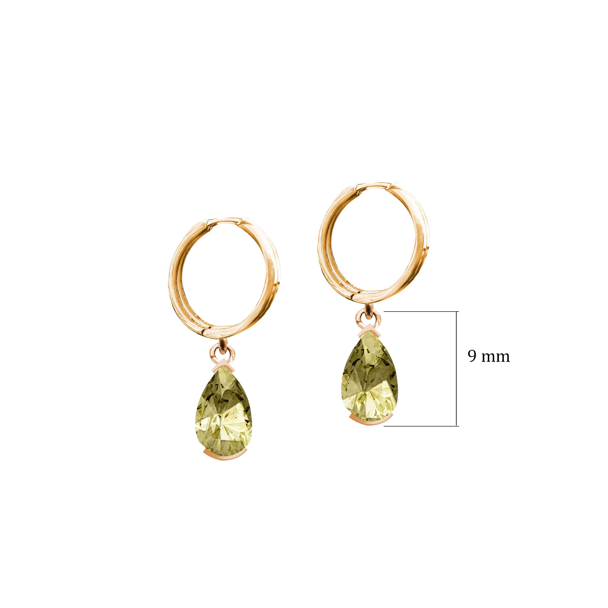 Damla Zultanit Taşlı 925 ayar Gümüş Küpe SSDAMLA096