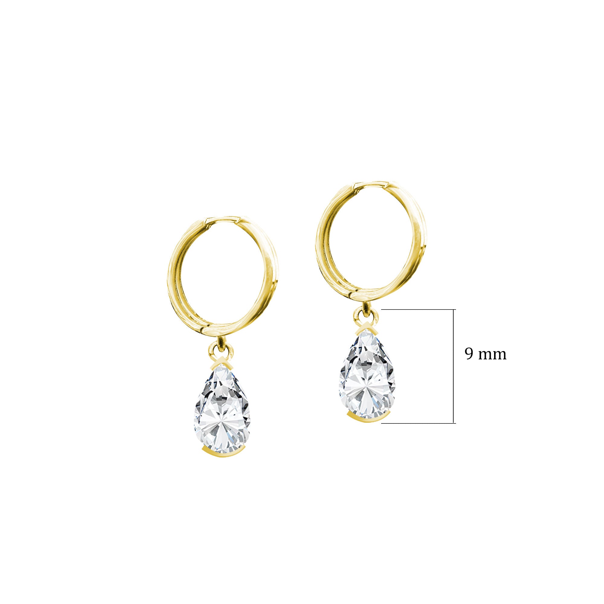 Damla Sallantılı Gümüş Küpe SSDAMLA08